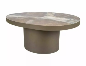 MASUTA DE CAFEA GUSTO B, NEGRU LUCIOS/CUPRU, BLAT DIN CERAMICA SI METAL, STIL MODERN