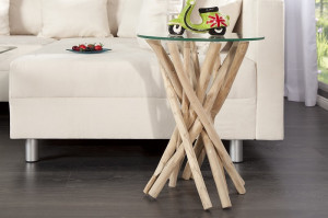 MASUTA DE CAFEA NATURALA 35CM, DRIFTWOOD 198071-1 + 19807-2 DESIGN RUSTIC - Img 2