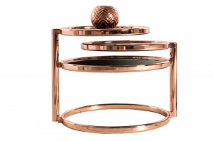 MASUTA DE CAFEA, NEGRU/CUPRU, ART DECO COD 36065, DESIGN MODERN - Img 6