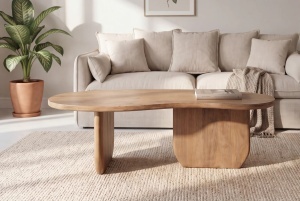 MASUTA DE CAFEA, ORGANIC 120CM, REALIZATA DIN LEMN DE MANGO, CULOARE NATUR, ARTIM GROUP