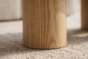 MASUTA DE CAFEA ORGANIC 130CM, REALIZATA DIN MDF, CULOARE STEJAR, INVICTA INTERIOR - Img 4