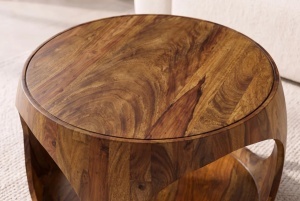 MASUTA DE CAFEA ORGANIC LOOP 60CM, REALIZATA DIN LEMN DE TRANDAFIR, DE CULOARE MARO, ARTIM GROUP SELECTION - Img 2