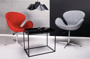 MASUTA DE CAFEA RITTA XL, NEAGRA, CONFECTIONATA DIN METAL STIL MODERN