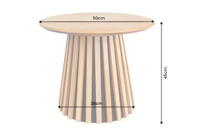 MASUTA DE CAFEA ROTUNDA VALHALLA 50CM, REALIZATA DIN LEMN DE STEJAR SI BLATUL DIN MDF SI FURNIR STEJAR, CULOARE NATUR - Img 6