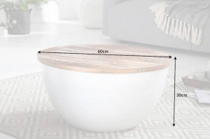 MASUTA DE CAFEA, STORAGE 60CM, DIN METAL, CU SPATIU DEPOZITARE - Img 7