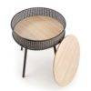 MASUTA DE CAFEA TROFEE, NATURAL-NEGRU ,STIL VINTAGE, HALMAR - Img 3