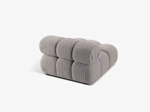 MODUL CANAPEA BELLIS, GRI DESCHIS, CU TAPITERIE DIN TEXTIL BOUCLE ROLF, MICADONI - Img 3