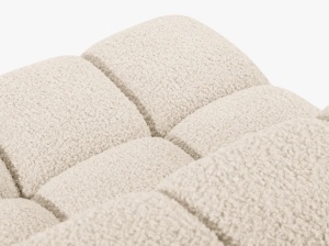 MODUL CANAPEA BELLIS, PE DREAPTA, BEJ DESCHIS, CU TAPITERIE DIN TEXTIL BOUCLE ROLF, MICADONI - Img 4