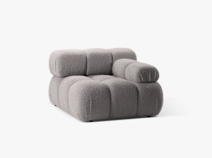 MODUL CANAPEA BELLIS, PE DREAPTA, GRI DESCHIS, CU TAPITERIE DIN TEXTIL BOUCLE BALOO, MICADONI - Img 2
