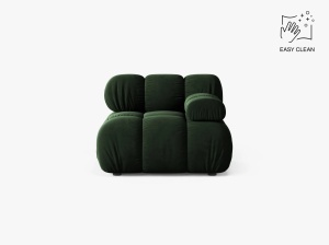 MODUL CANAPEA BELLIS, PE DREAPTA, VERDE SMARALD, CU TAPITERIE DIN CATIFEA VENUS, MICADONI