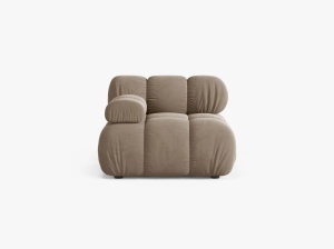 MODUL CANAPEA BELLIS, PE STANGA, CAPPUCCINO, CU TAPITERIE DIN CATIFEA BLUVEL, MICADONI