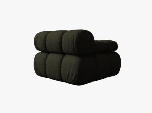 MODUL CANAPEA BELLIS, PE STANGA, VERDE AMAZON, CU TAPITERIE DIN TEXTIL 3D SONIC, MICADONI - Img 4