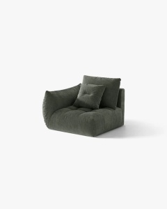 MODUL CANAPEA BLOOM, PE STANGA, VERDE MUSCHI, 116X97 CM, CU TAPITERIE DIN TEXTIL STRUCTURAT WIND, MICADONI - Img 2