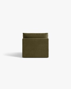 MODUL CANAPEA BLOOM, VERDE DESCHIS, 95X97 CM, CU TAPITERIE DIN TEXTIL CATIFEA CASINO, MICADONI - Img 4