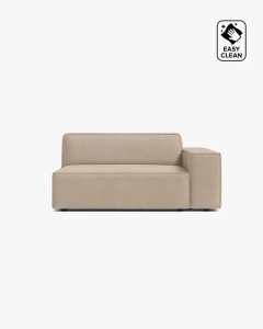 MODUL CANAPEA/COLTAR JODIE, 122X99 CM, BEJ, PE DREAPTA, TAPITAT CU TAPITERIE DIN TEXTIL CATIFEA VENUS, MICADONI
