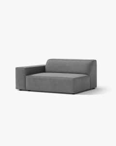 MODUL CANAPEA/COLTAR JODIE, 122X99 CM, GRI DESCHIS, PE STANGA, TAPITAT CU TAPITERIE DIN TEXTIL CATIFEA VENUS, MICADONI - Img 2