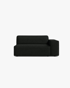 MODUL CANAPEA/COLTAR JODIE, 122X99 CM, NEGRU, PE DREAPTA, TAPITAT CU TAPITERIE DIN TEXTIL STRUCTURAT LIBERTY, MICADONI