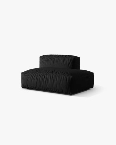 MODUL CANAPEA/COLTAR MARTINA, 133X106 CM, PE DREAPTA, NEGRU, TAPITAT CU TAPITERIE DIN TEXTIL STRUCTURAT BOSTON, MICADONI - Img 2