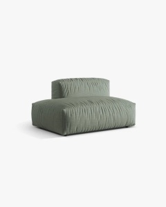 MODUL CANAPEA/COLTAR MARTINA, 133X106 CM, PE STANGA, VERDE MUSCHI, TAPITAT CU TAPITERIE DIN TEXTIL STRUCTURAT BOSTON, MICADONI - Img 2