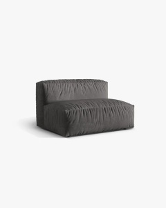 MODUL CANAPEA/COLTAR MARTINA, 76X130 CM, GRI, TAPITAT CU TAPITERIE DIN TEXTIL CATIFEA VOGUE, MICADONI - Img 2