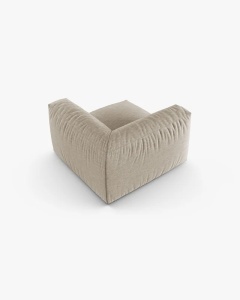 MODUL CANAPEA/COLTAR MARTINA, 76X98 CM, BEJ DESCHIS, TAPITAT CU TAPITERIE DIN TEXTIL STRUCTURAT BOSTON, MICADONI - Img 3