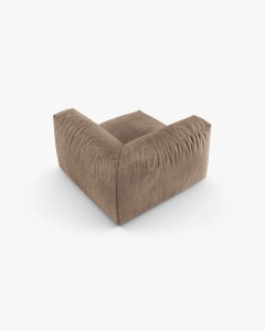 MODUL CANAPEA/COLTAR MARTINA, 90X120 CM, BEJ INCHIS, TAPITAT CU TAPITERIE DIN TEXTIL CATIFEA VOGUE, MICADONI - Img 3