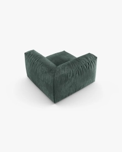 MODUL CANAPEA/COLTAR MARTINA, 90X120 CM, VERDE MUSCHI, TAPITAT CU TAPITERIE DIN TEXTIL CATIFEA VOGUE, MICADONI - Img 3