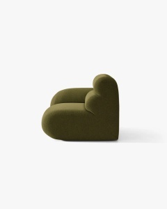 MODUL CANAPEA/COLTAR NEO, PE STANGA, VERDE MASLINIU INCHIS, 110X100 CM, TAPITAT CU TAPITERIE DIN TEXTIL BOUCLE BALOO, MICADONI - Img 3
