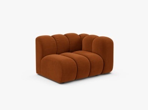 MODUL CANAPEA LUPIN, 114 CM, PE DREAPTA, CARAMIZIU, CU TAPITERIE DIN TEXTIL CATIFEA SALVADOR, MICADONI - Img 2