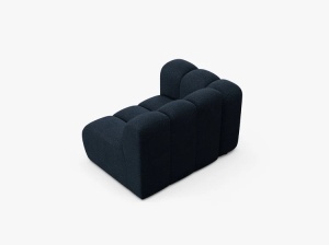 MODUL CANAPEA LUPIN, 114 CM, PE STANGA, ALBASTRU INCHIS, CU TAPITERIE DIN TEXTIL BOUCLE BALOO, MICADONI - Img 3