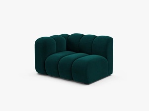 MODUL CANAPEA LUPIN, 114 CM, PE STANGA, PETROL INTENS, CU TAPITERIE DIN TEXTIL CATIFEA VENUS, MICADONI - Img 2