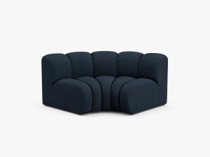 MODUL CANAPEA LUPIN, 185 CM, ALBASTRU INCHIS, CU TAPITERIE DIN TEXTIL BOUCLE BALOO, MICADONI