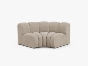 MODUL CANAPEA LUPIN, 185 CM, BEJ INCHIS, CU TAPITERIE DIN TEXTIL CHENILLE EDEN, MICADONI