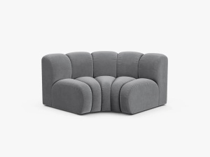 MODUL CANAPEA LUPIN, 185 CM, GRI, CU TAPITERIE DIN TEXTIL CATIFEA SALVADOR, MICADONI