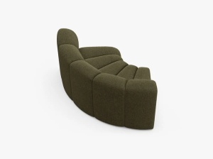 MODUL CANAPEA LUPIN, 185 CM, VERDE, CU TAPITERIE DIN TEXTIL CHENILLE EDEN, MICADONI - Img 3