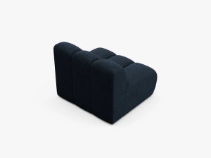 MODUL CANAPEA LUPIN, 90 CM, ALBASTRU INCHIS, CU TAPITERIE DIN TEXTIL BOUCLE BALOO, MICADONI - Img 3