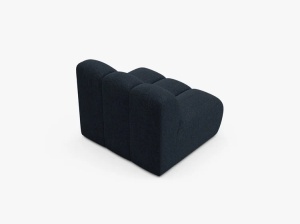 MODUL CANAPEA LUPIN, 90 CM, ALBASTRU MARIN, CU TAPITERIE DIN TEXTIL CHENILLE EDEN, MICADONI - Img 3