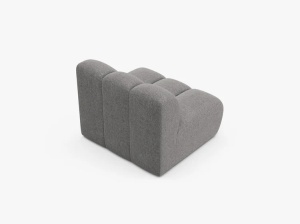 MODUL CANAPEA LUPIN, 90 CM, GRI DESCHIS, CU TAPITERIE DIN TEXTIL CHENILLE EDEN, MICADONI - Img 3