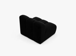 MODUL CANAPEA LUPIN, 90 CM, NEGRU, CU TAPITERIE DIN TEXTIL CATIFEA VENUS, MICADONI - Img 3