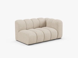 MODUL CANAPEA LUPIN, PE DREAPTA, 144 CM, BEJ, CU TAPITERIE DIN TEXTIL BOUCLE BALOO, MICADONI - Img 2