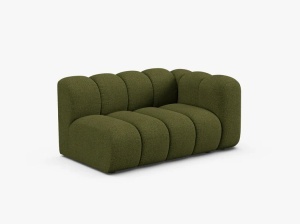 MODUL CANAPEA LUPIN, PE DREAPTA, 144 CM, VERDE MASLINIU INCHIS, CU TAPITERIE DIN TEXTIL BOUCLE BALOO, MICADONI - Img 2