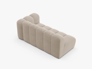 MODUL CANAPEA LUPIN, PE DREAPTA, 173 CM, BEJ, CU TAPITERIE DIN TEXTIL CATIFEA SALVADOR, MICADONI - Img 3