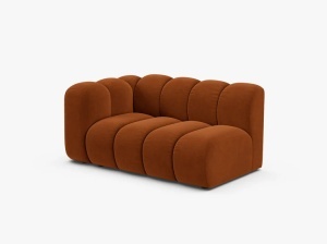 MODUL CANAPEA LUPIN, PE STANGA, 144 CM, CARAMIZIU, CU TAPITERIE DIN TEXTIL CATIFEA SALVADOR, MICADONI - Img 2