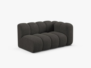 MODUL CANAPEA LUPIN, PE STANGA, 144 CM, GRI INCHIS, CU TAPITERIE DIN TEXTIL CHENILLE EDEN, MICADONI - Img 2