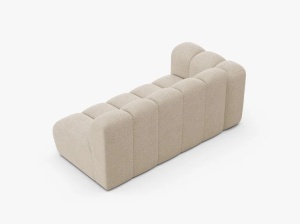 MODUL CANAPEA LUPIN, PE STANGA, 173 CM, BEJ, CU TAPITERIE DIN TEXTIL BOUCLE BALOO, MICADONI - Img 3