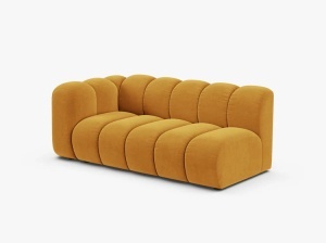 MODUL CANAPEA LUPIN, PE STANGA, 173 CM, GALBEN, CU TAPITERIE DIN TEXTIL CATIFEA VENUS, MICADONI - Img 2