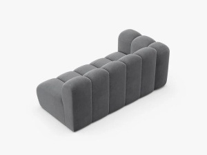 MODUL CANAPEA LUPIN, PE STANGA, 173 CM, GRI, CU TAPITERIE DIN TEXTIL CATIFEA SALVADOR, MICADONI - Img 3