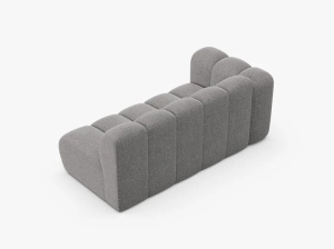 MODUL CANAPEA LUPIN, PE STANGA, 173 CM, GRI DESCHIS, CU TAPITERIE DIN TEXTIL CHENILLE EDEN, MICADONI - Img 3