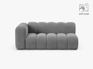 MODUL CANAPEA LUPIN, PE STANGA, 173 CM, GRI DESCHIS, CU TAPITERIE DIN TEXTIL CATIFEA VENUS, MICADONI