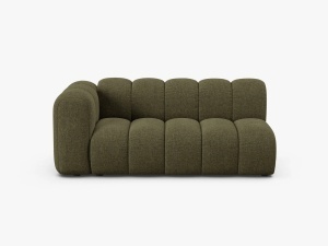 MODUL CANAPEA LUPIN, PE STANGA, 173 CM, VERDE, CU TAPITERIE DIN TEXTIL CHENILLE EDEN, MICADONI